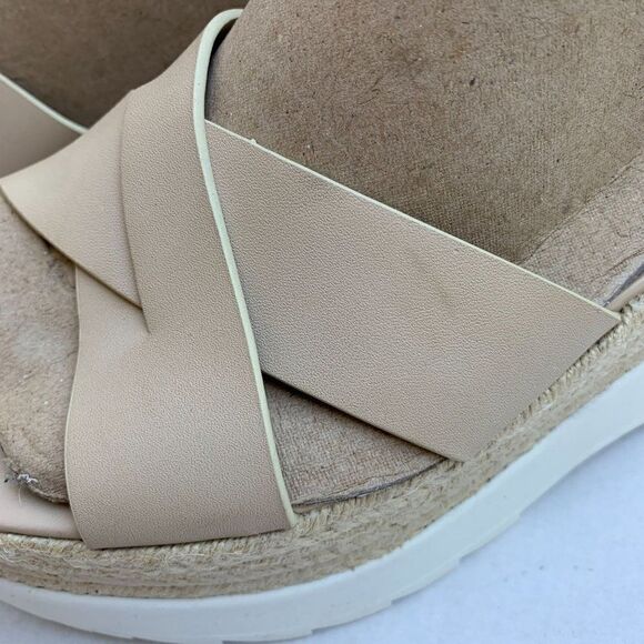 Marc Fisher Womens Zarita Leather Strappy Espadrilles Sz 11M in Cream - Picture 4 of 13